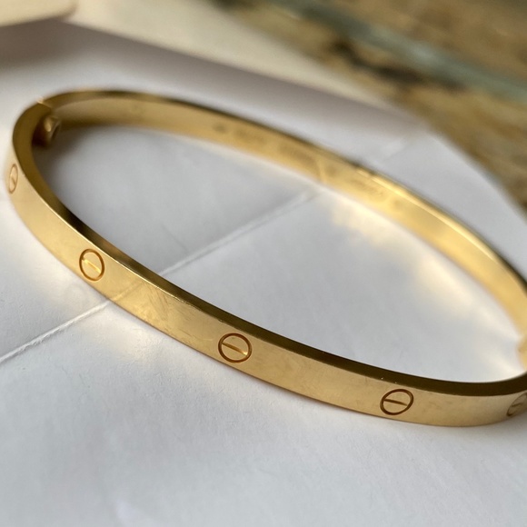 Cartier Jewelry Cartier Yellow Gold Love Bracelet Size 7 Poshmark